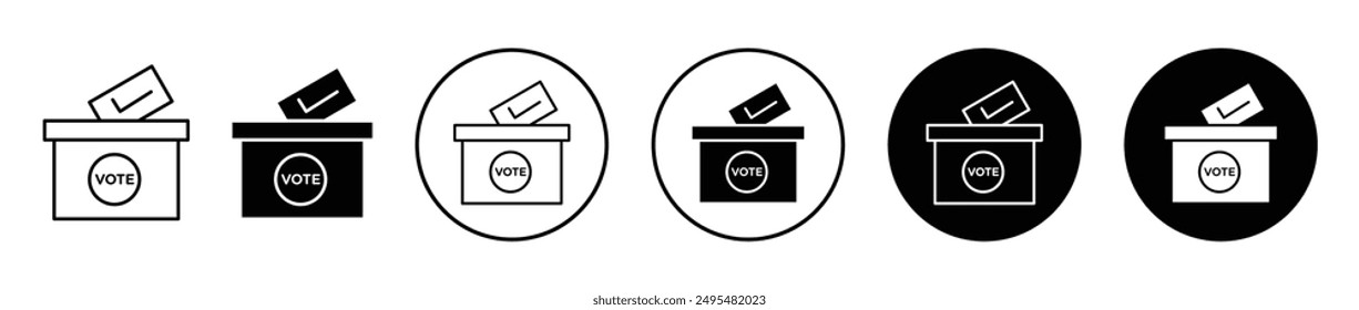 Referendum thin line vector icon set.