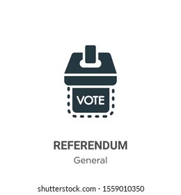 Referendum vector icon on white background. Flat vector referendum icon symbol sign from modern general collection for mobile concept and web apps design.