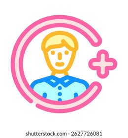 programa de afiliado de referência cor ícone vetor. sinal programa de afiliado de referência. ilustração de símbolo isolado
