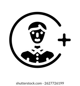 Empfehlung Affiliate-Programm Glyphe Symbol Vektor. Empfehlungs-Affiliate-Programmzeichen. einzelne Symbolgrafik