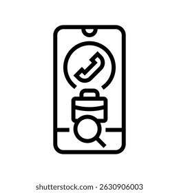 referral based headhunting head hunting line icon vector. referral based headhunting head hunting sign. isolated contour symbol black illustration