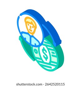 Vector de icono isométrico de bonificación de Recomendación. signo de bonificación de Recomendación. ilustración de símbolo aislado