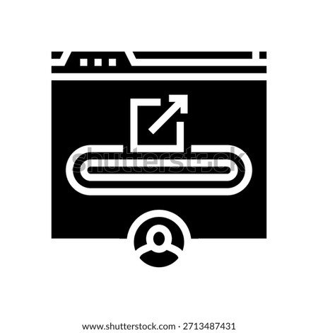 referral code glyph icon vector. referral code sign. isolated symbol illustration