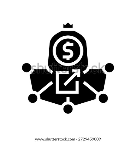 referral earnings glyph icon vector. referral earnings sign. isolated symbol illustration