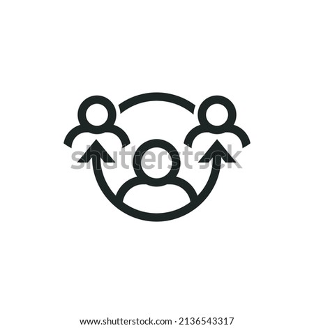 Referral icon icon isolated on white background