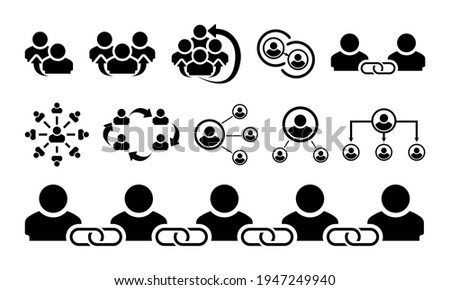 Referral Icon Set, Vector Template. Business Success Idea Icon.