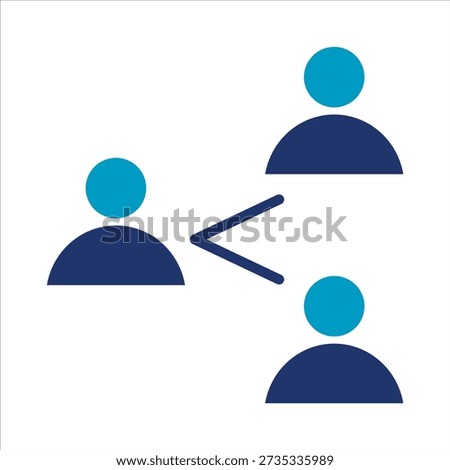 Referral Icon. Simple Vector Glyph Dual Color Illustration