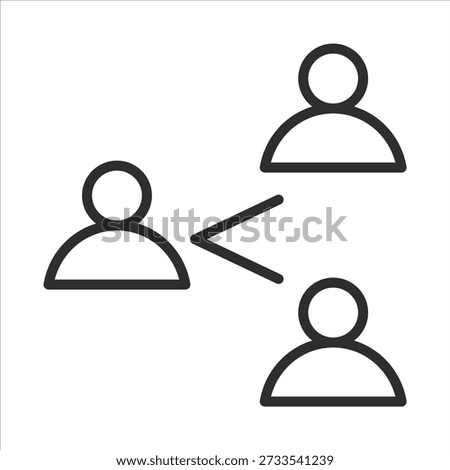 Referral Icon. Simple Vector Outline Illustration