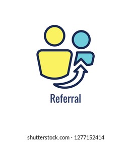 Referral Job Reference Icon  with recommendations, performance review, & etc ideas