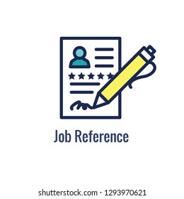 Referral Job Reference Icon  with recommendations, performance review, & etc ideas