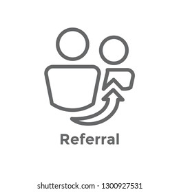 Referral Job Reference Icon  with recommendations, performance review, & etc ideas