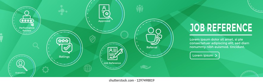 Referral Job Reference Web Header Banner & Icon Set