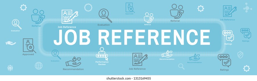 Referral Job Reference Web Header Banner & Icon Set