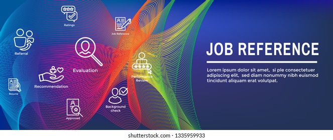 Referral Job Reference Web Header Banner & Icon Set