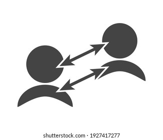 Referral link vector icon on white isolated background. Layers grouped for easy editing illustration. For your design.