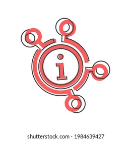 Referral link vector icon on cartoon style on white isolated background.