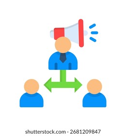 Icono de marketing de Recomendación Ilustración vectorial plana