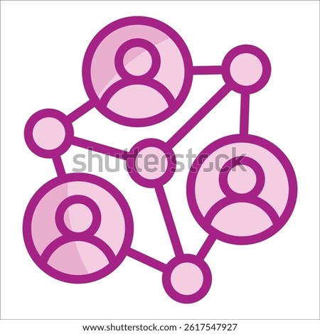 Referral Network Icon Element For Design