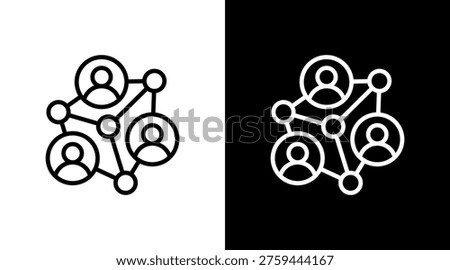 Referral Network White Icon Set Design