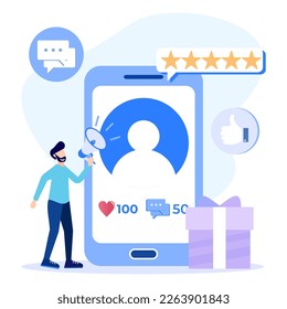Referral program exclusive design inspiration flat style vector illustration. promotions and rewards for loyalty