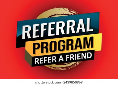 programa de referencia derivación un amigo poster banner diseño gráfico icono logo signo símbolo sitio web de redes sociales cupón

