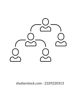 Referral program icon vector. Referral illustration sign. Team symbol. Management logo.