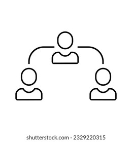 Referral program icon vector. Referral illustration sign. Team symbol. Management logo.