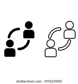 Referral program icon vector set. affiliate illustration sign collection. partners symbol or logo.