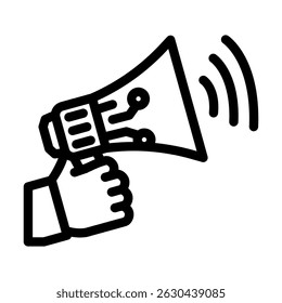 referral program invite line icon vector. referral program invite sign. isolated contour symbol black illustration