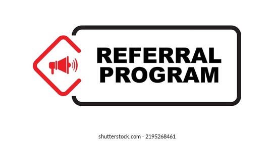 signo de programa de referencia en fondo blanco