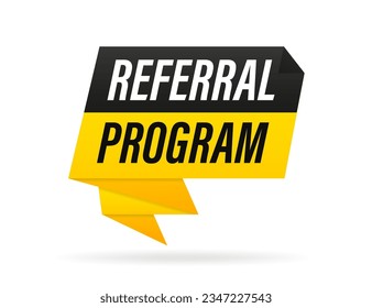 Referral program speech bubble banner. Speaker. Banner for business, marketing and advertising. Vector illustration