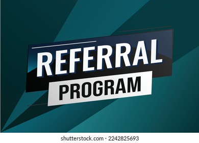 referral program word concept vector illustration with lines modern futuristic 3d style for landing page template ui web mobile app poster banner flyer background gift card coupon label wallpaper	
ref