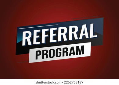 referral program word concept vector illustration with lines modern futuristic 3d style for landing page template ui web mobile app poster banner flyer background gift card coupon label wallpaper	
ref