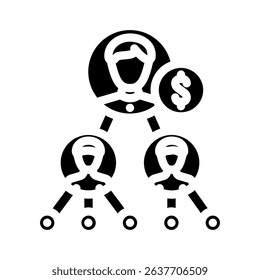 referral rewards glyph icon vector. referral rewards sign. isolated symbol illustration