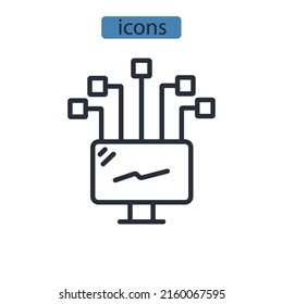 referral source icons  symbol vector elements for infographic web