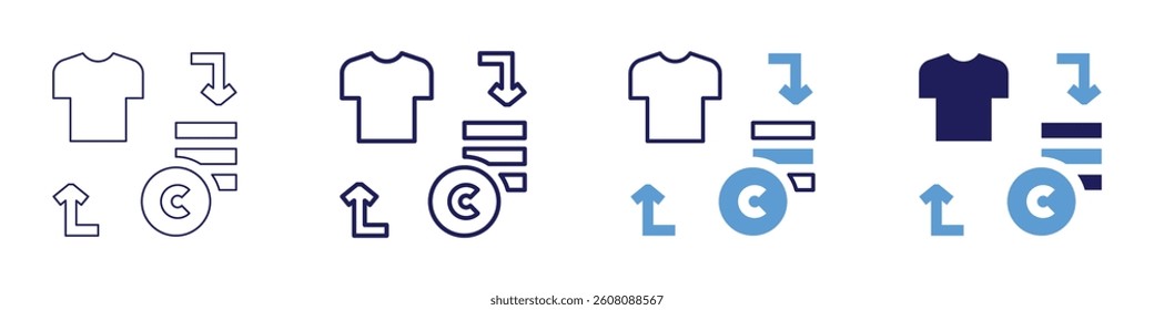 Referral sources icon in 4 different styles. Thin Line, Line, Bold Line, Duotone. Duotone style. Editable stroke.