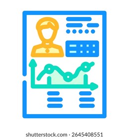 referral statistics color icon vector. referral statistics sign. isolated symbol illustration