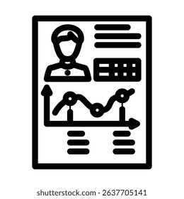 referral statistics line icon vector. referral statistics sign. isolated contour symbol black illustration