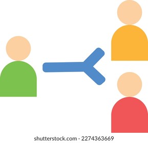 referral system people vector flat illustration