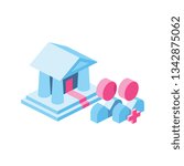 Referrals 3d vector icon isometric pink and blue color minimalism illustrate