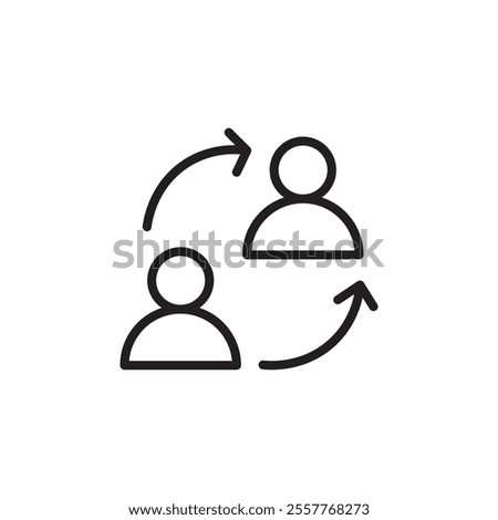 Referrals icon Outline vector for web ui