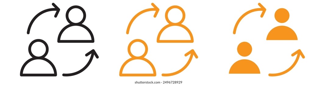 Referrals Icon Set Recommendation Illustrations for Business and Networking