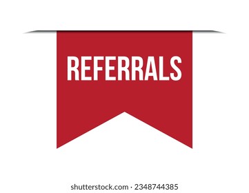referrals red vector banner illustration isolated on white background