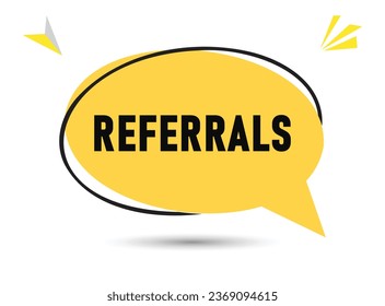 Referrals speech bubble text. Hi There on bright color for Sticker, Banner and Poster. vector illustration.