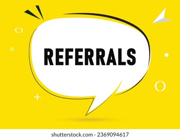 Referrals speech bubble text. Hi There on bright color for Sticker, Banner and Poster. vector illustration.