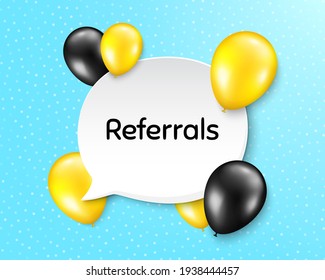 Referrals symbol. Referral program sign. Vector