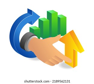 Referring to analysis data in isometric illustration