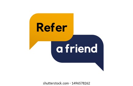 Reffer a friend banner vector design. Refferal system.