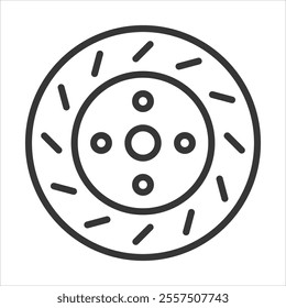 Refill Brake Discs Outline Icon Vector Illustration