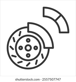 Refill Brake Pads Outline Icon Vector Illustration